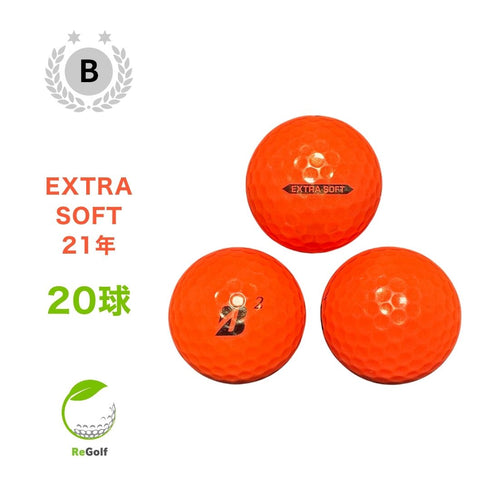 【中古】 ロストボール ブリヂストン エクストラソフト オレンジ 2021年モデル 20球 Bランク ゴルフボール リゴルフ